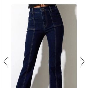 motel rocks high rise flare jeans
